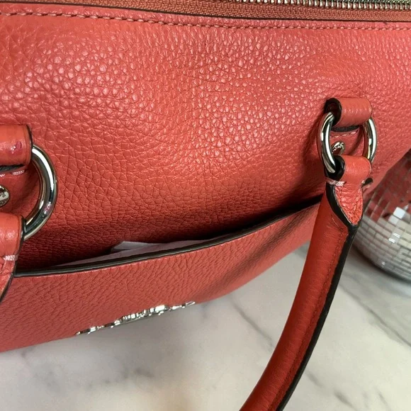 Coach Mini Emma Pink Coral Leather Satchel and Wallet Set - Picture 8 of 14